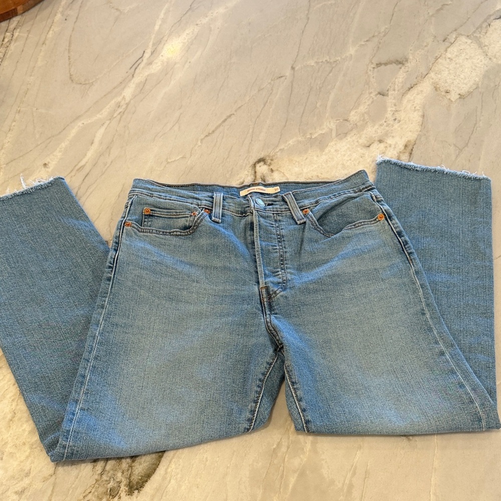 Levi's Light Blue Wedgie Straight Leg Jeans- 30x28